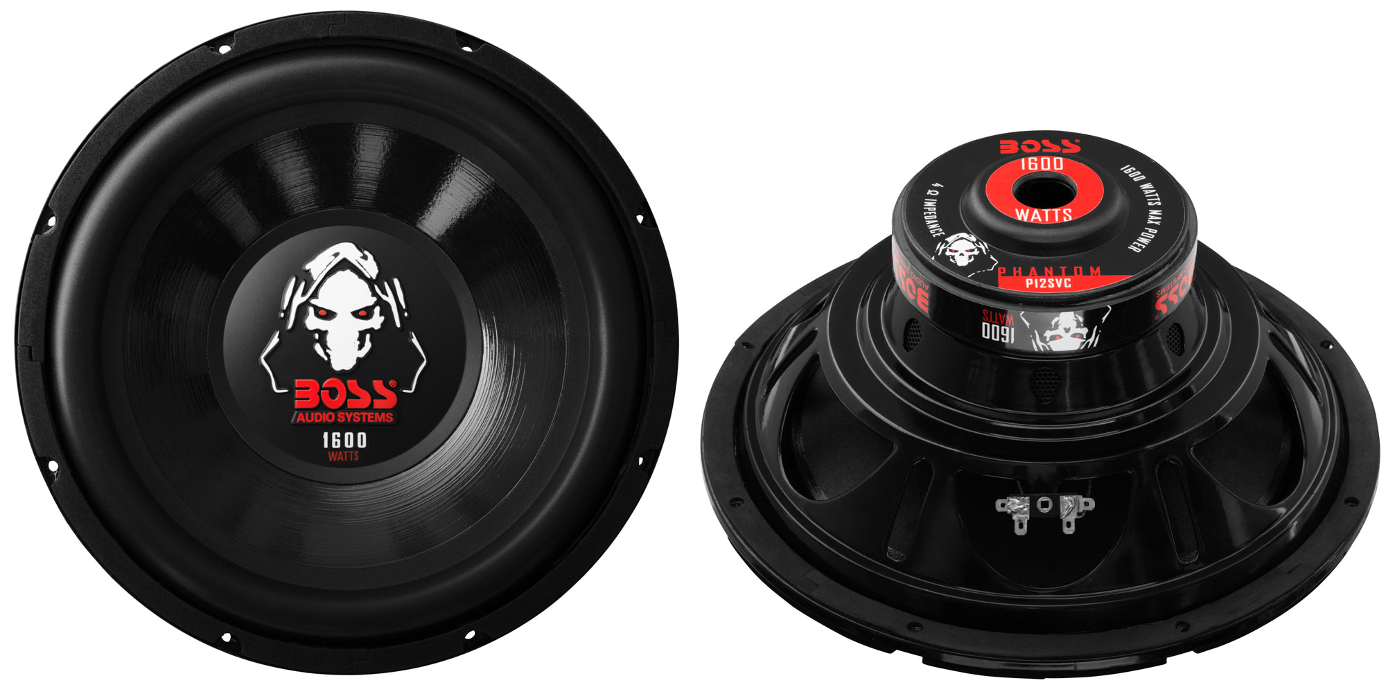Boss Audio 12" 1600W Subwoofer (2 Pack) + Amplifier + Pair of Sub Box Enclosures