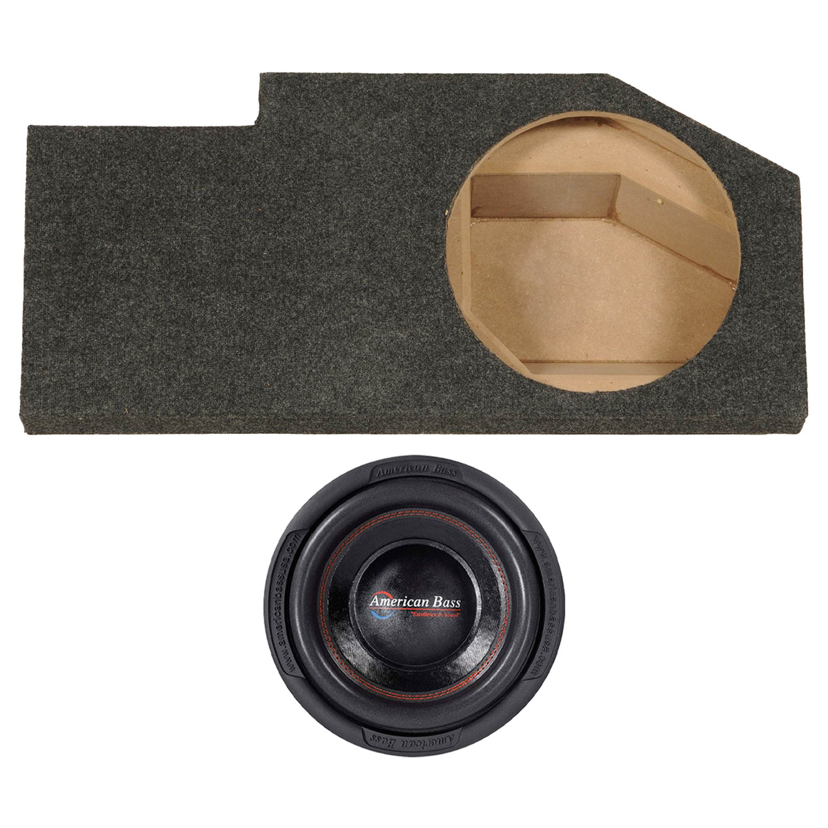 American Bass XD 1044 10 Inch 900 Watt Subwoofer Speaker with Dodge Enclosure