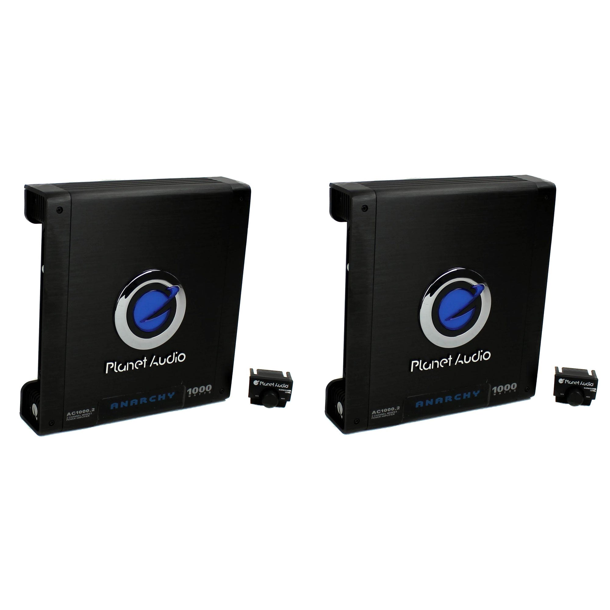 Planet Audio AC1000.2 1000W 2 Channel Class A/B Power Stereo Amplifier (2 Pack)