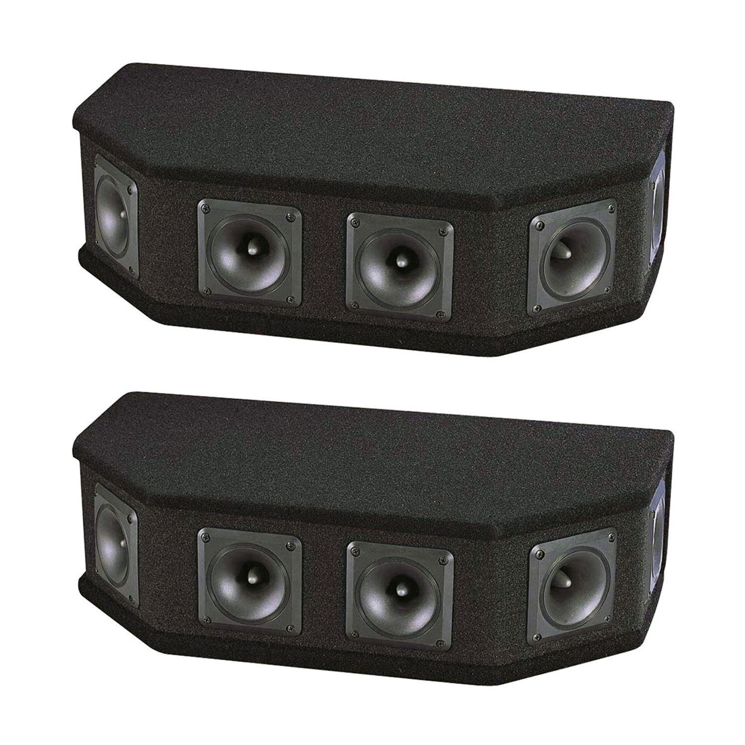 Pyle PAHT6 300 Watt 6 Way DJ Tweeter Speaker Sound System Enclosure Box (2 Pack)