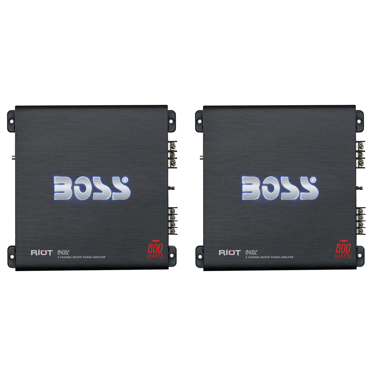 BOSS Audio Systems R4002 800W 2-Channel Power Car Audio Amp and Remote (2 Pack)