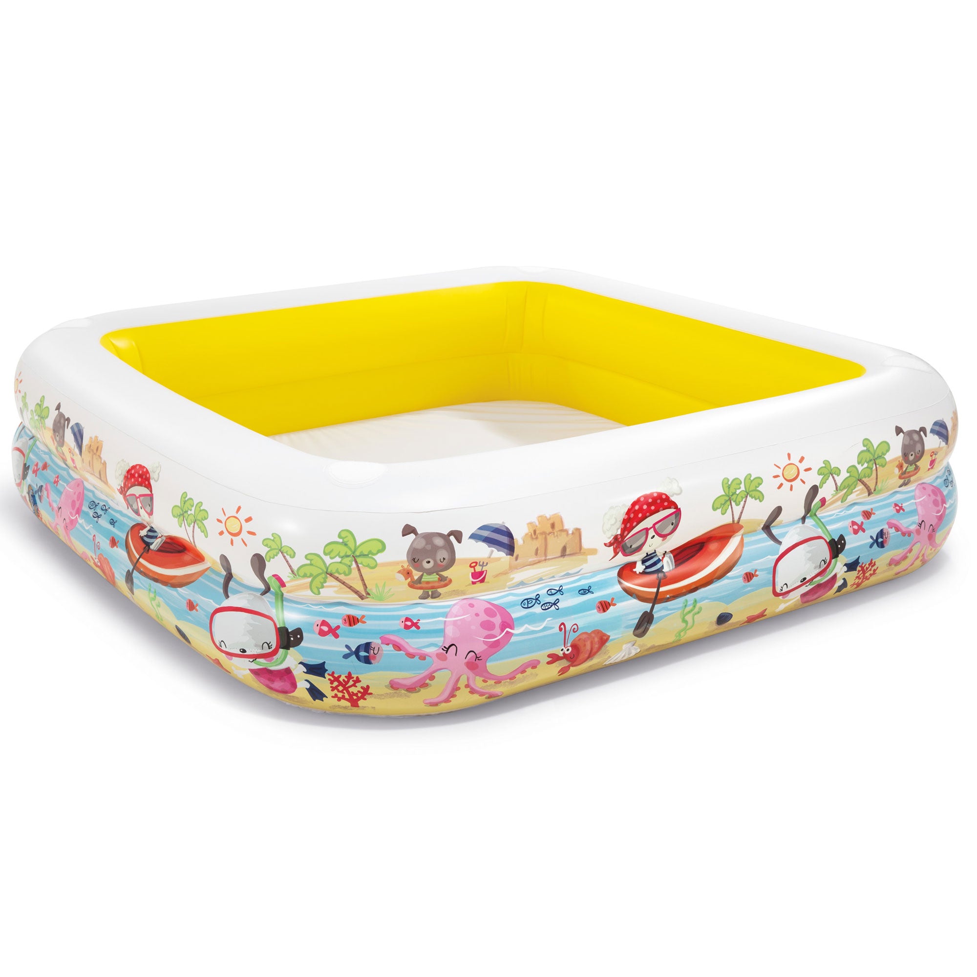 Intex Inflatable Ocean Scene Sun Shade Kids Swimming Pool With Canopy (Used) - VMInnovations