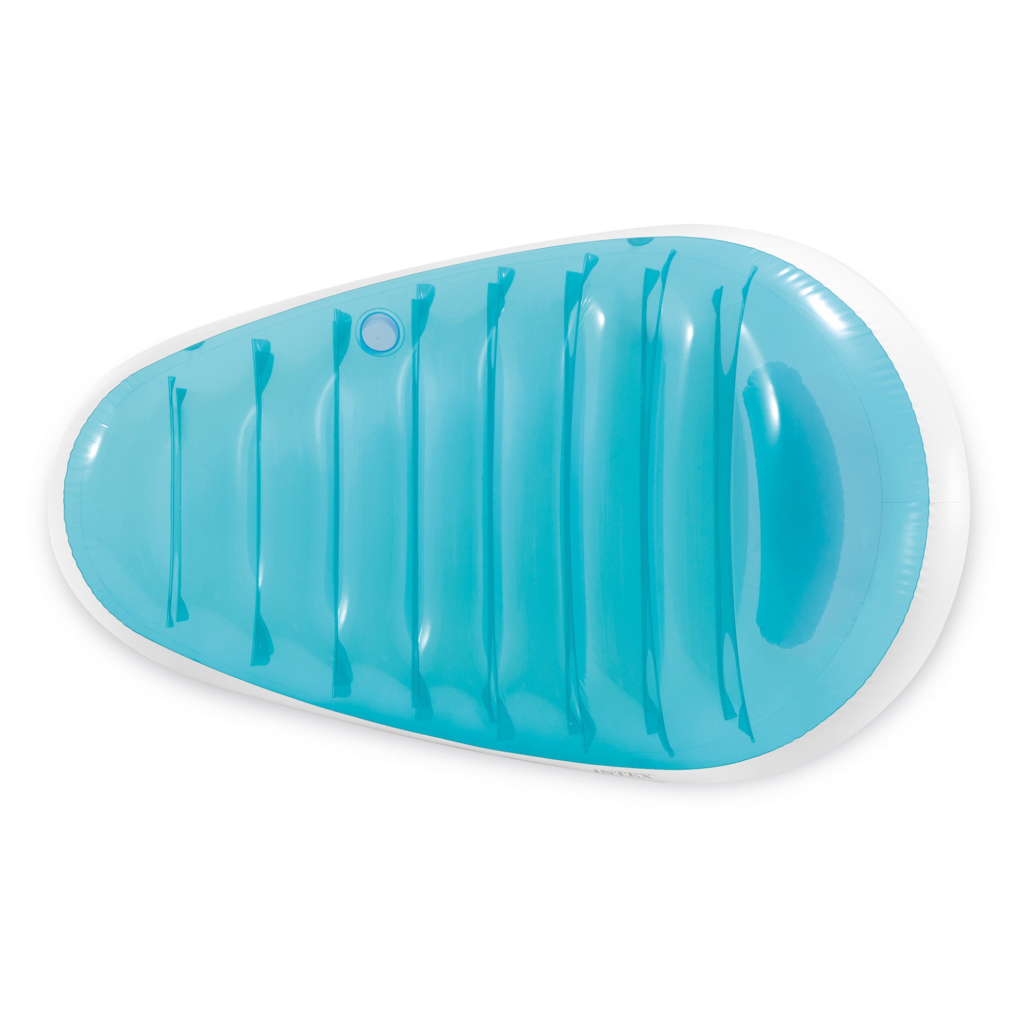 Intex Petal Floating Lounge Chair Pool Float Cupholder, Blue & White (Open Box) - VMInnovations