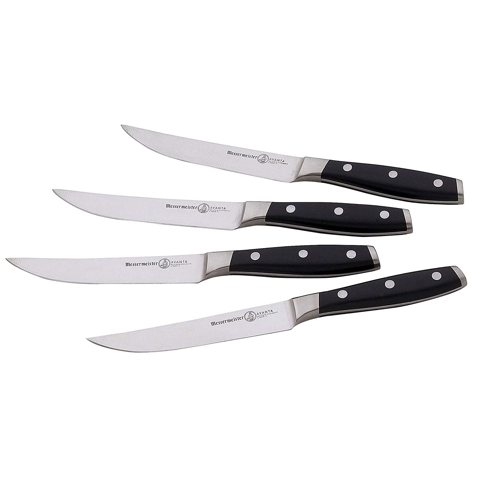Messermeister Avanta Stainless Fine Edge Steak Knife Set, 4 Piece (Open Box)