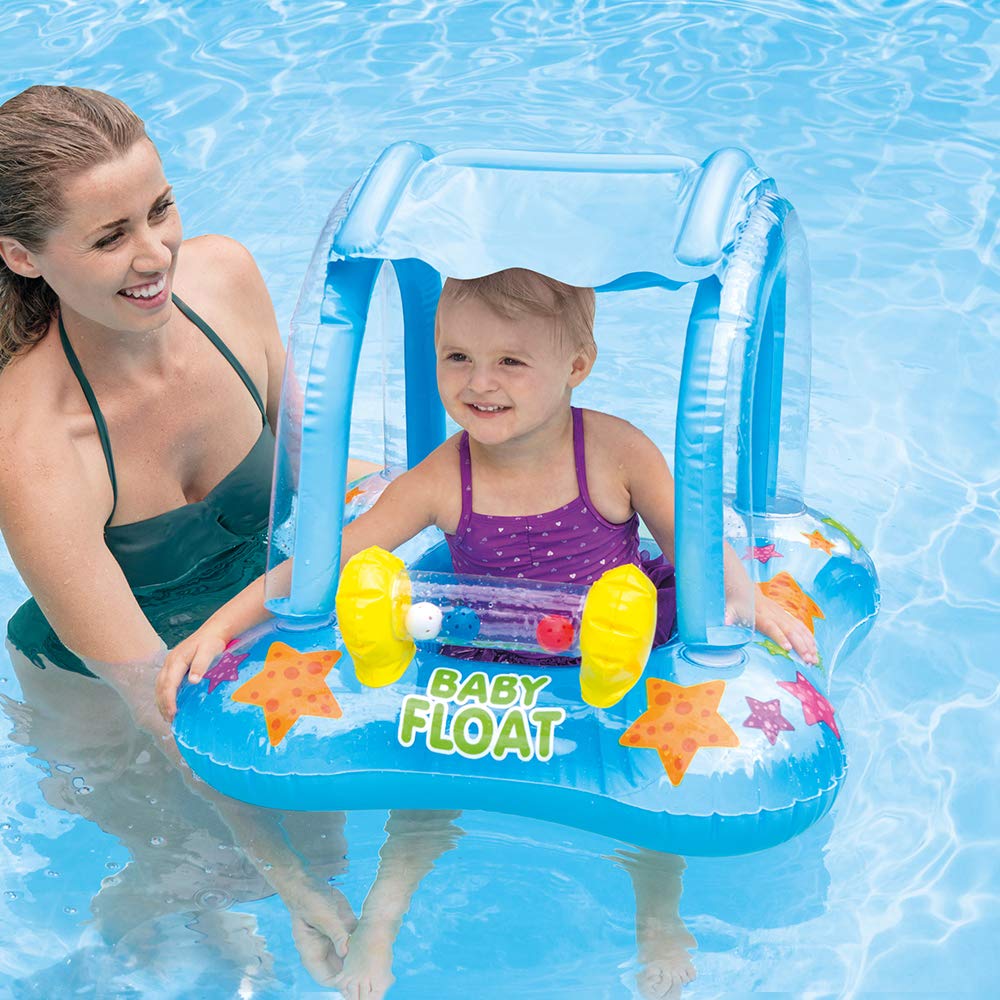 Inflatable UFO Lounge Chair Float Bundle w/ My Baby Float Inflatable Kiddie Raft