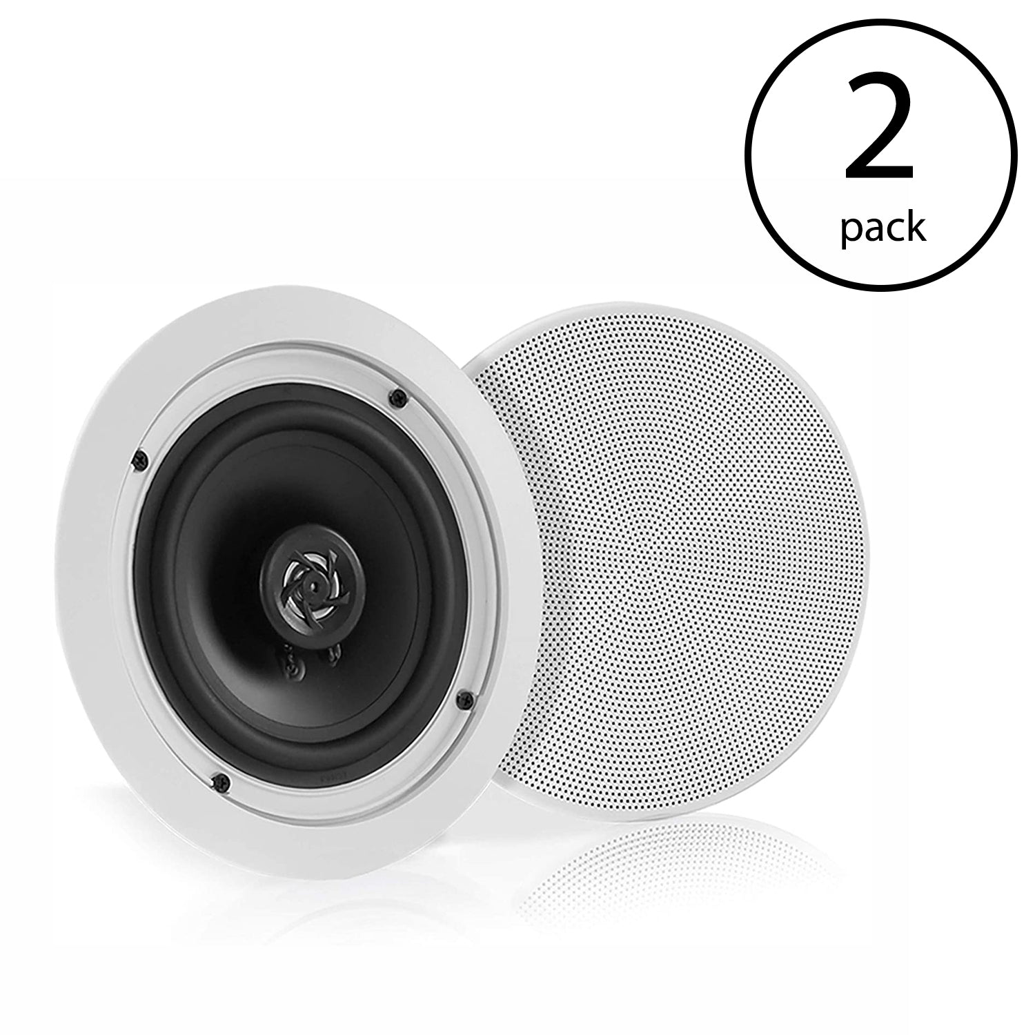 Pyle PDICBT552RD Flush Wall Mount 2 Way Bluetooth Speaker System Pair (2 Pack) - VMInnovations