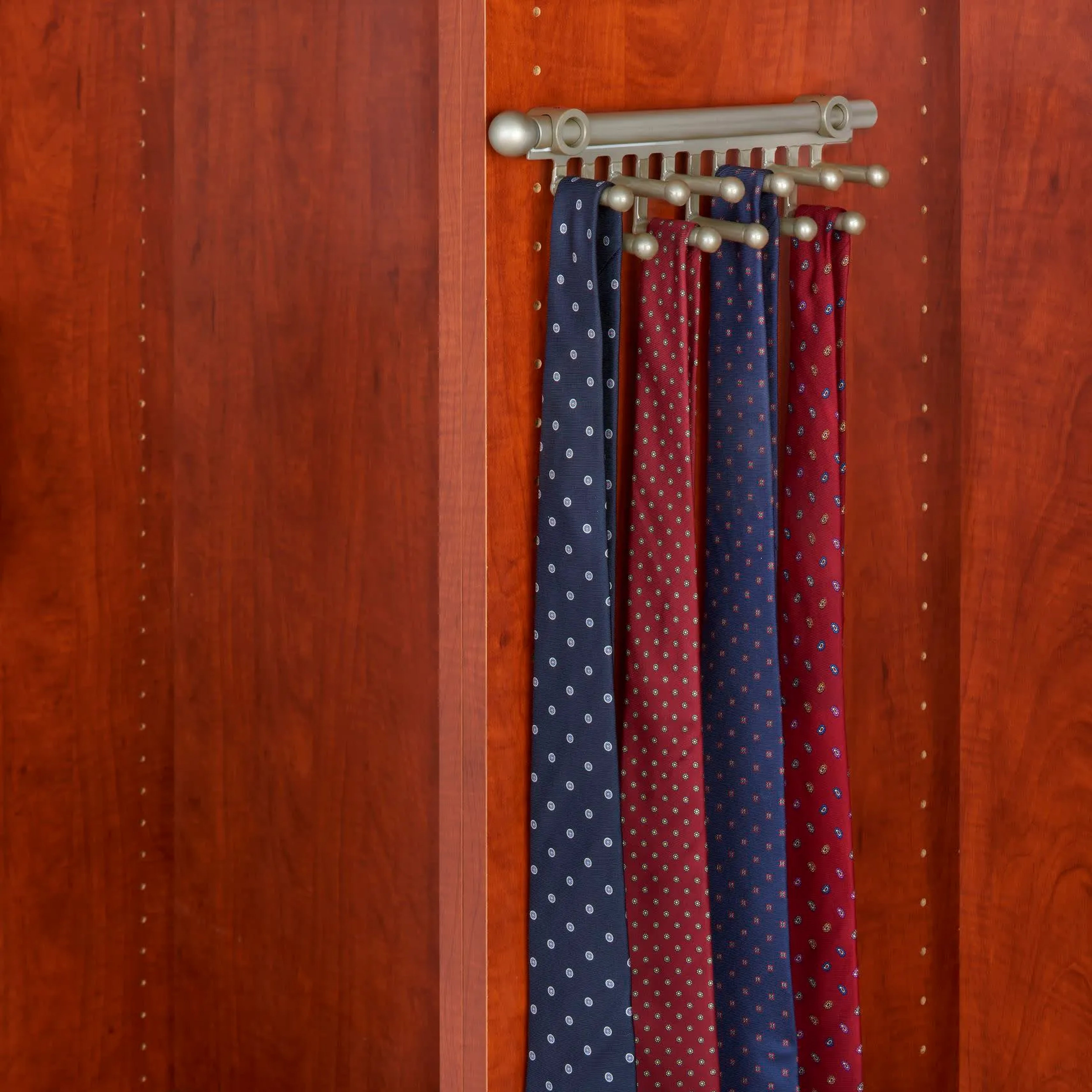 Rev-A-Shelf 14" Pull Out Tie/Scarf Closet Organizer Rack Satin Nickel, CRT-14-SN - VMInnovations