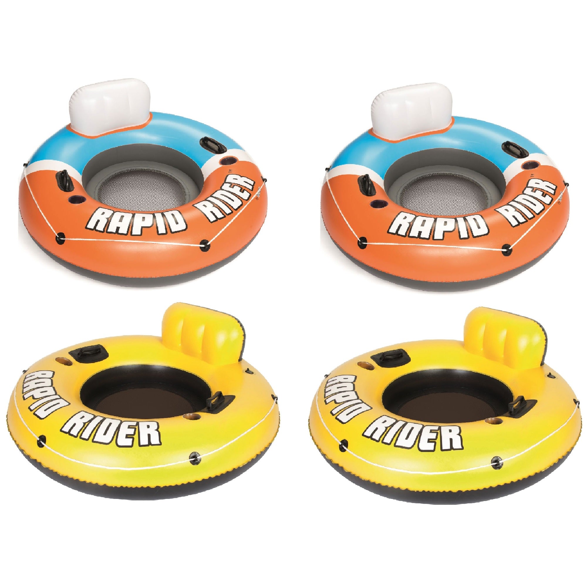 Bestway Rapid Rider River Tube Float (2 Pack), 53" Inflatable River Raft(2 Pack) - VMInnovations