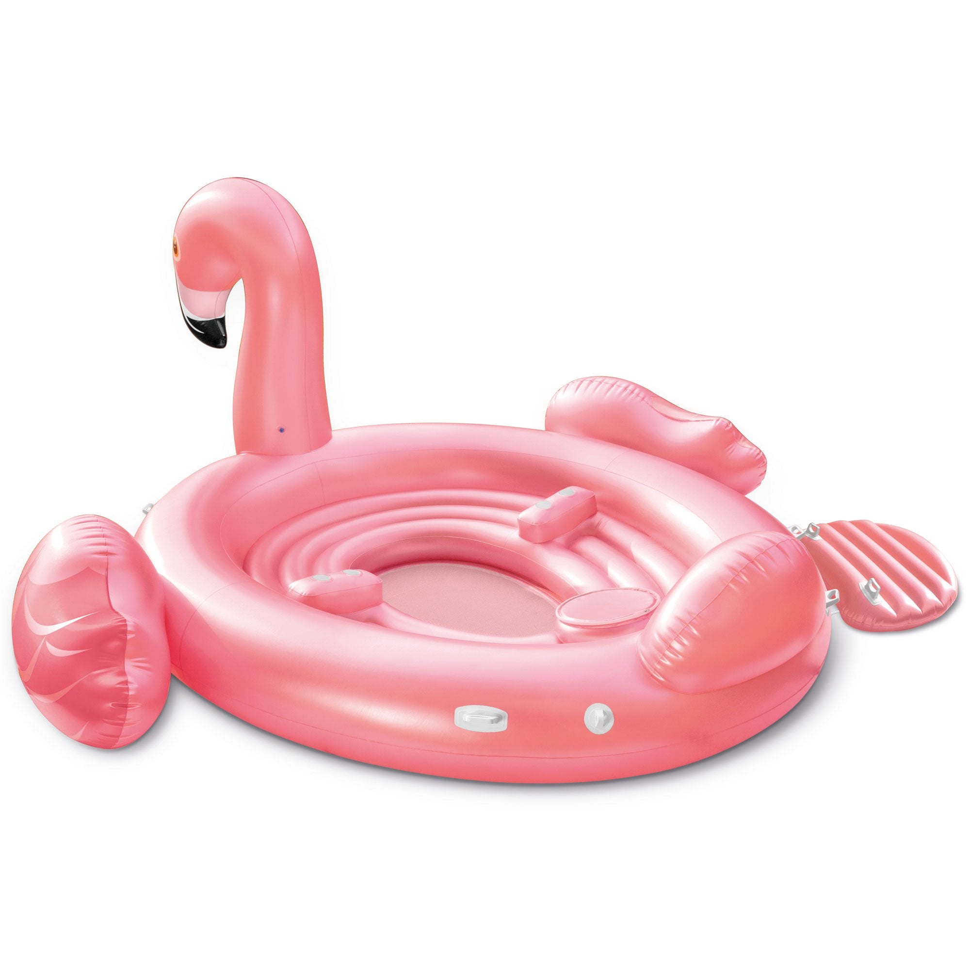 Intex Flamingo Party Ride On Pool Float + 120 Volt Cordless Inflatable Air Pump