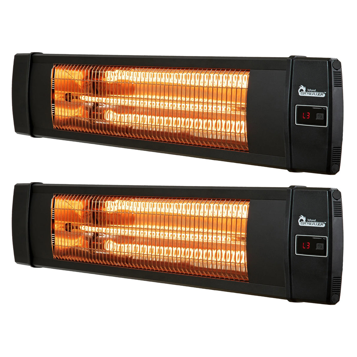 Dr. Infrared DR-238 1500W Carbon Infrared Indoor Wall or Ceiling Heater (2 Pack) - VMInnovations