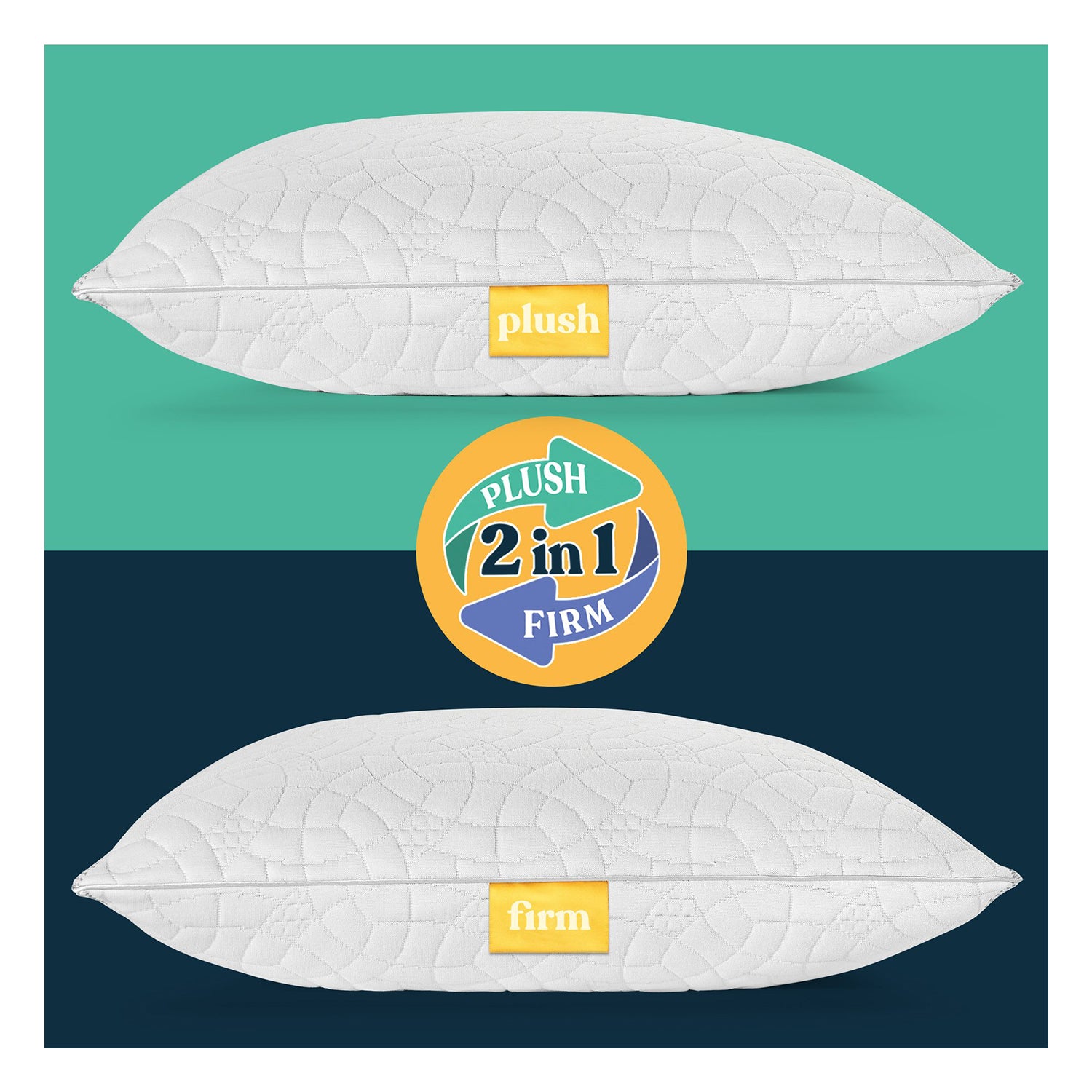 Early Bird Sleep UR Way Memory Foam Pillow, Dual Side For Firm or Plush Comfort - VMInnovations