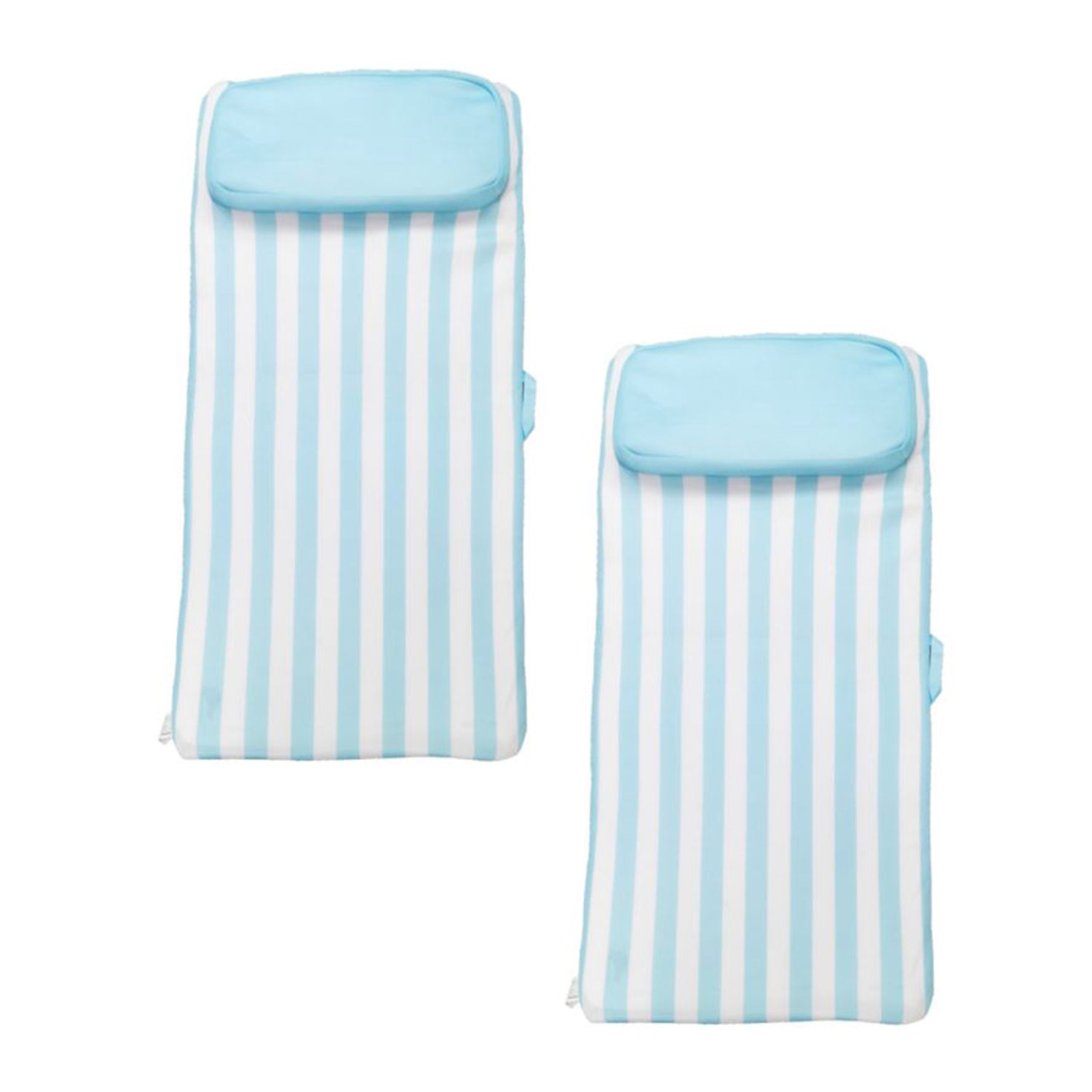 Magic Time International Sun Bed Water Lounger Pool Float w/ Pillow (2 Pack) - VMInnovations