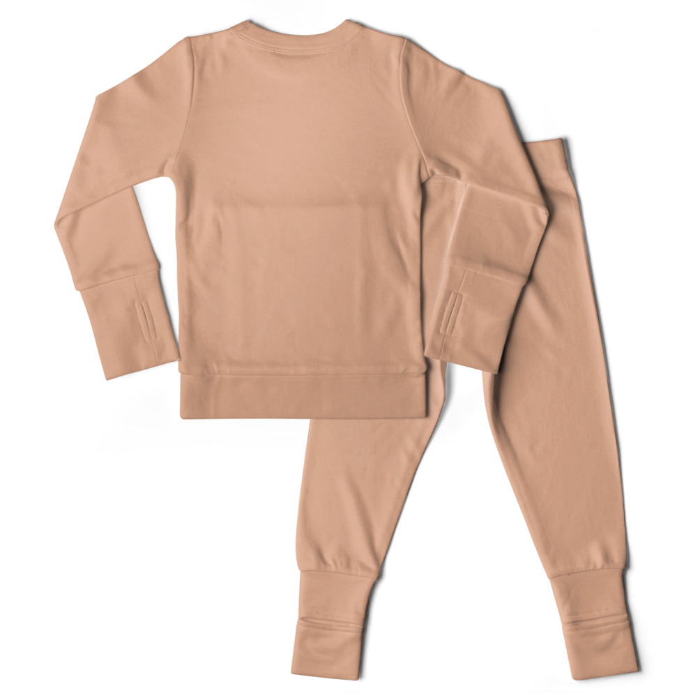 Goumikids Unisex Toddler Loungewear Organic Sleeper Pajama Set, 4T Prickly Pear