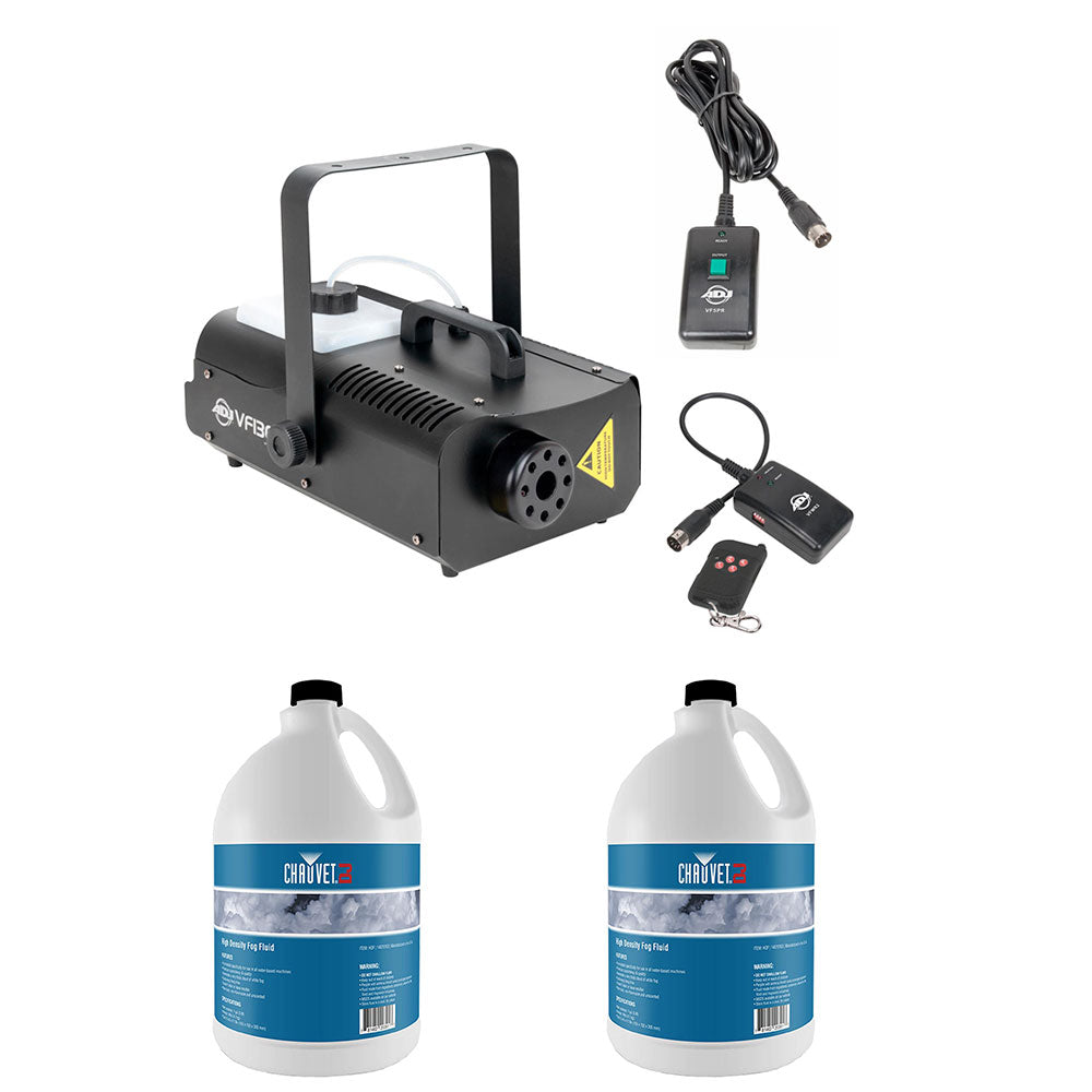 American DJ 1300 Watt 2.3 L Tank Mobile Fog Machine Fog Fluid (2 Gallons)