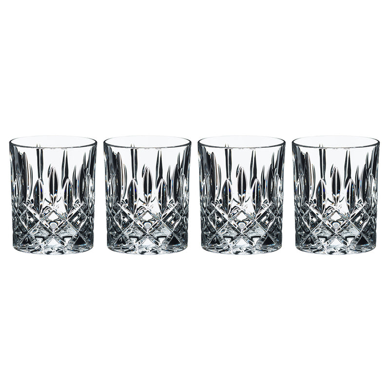 Riedel Spey Collection Crystal Scotch & Bourbon Tumbler Whiskey Glasses (4 Pack)