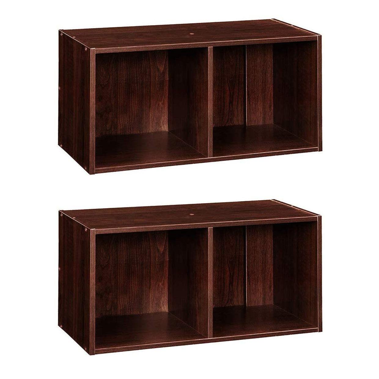 ClosetMaid Decorative Stackable 2-Cube Cubeicals Organizer, Dark Cherry (2 Pack) - VMInnovations