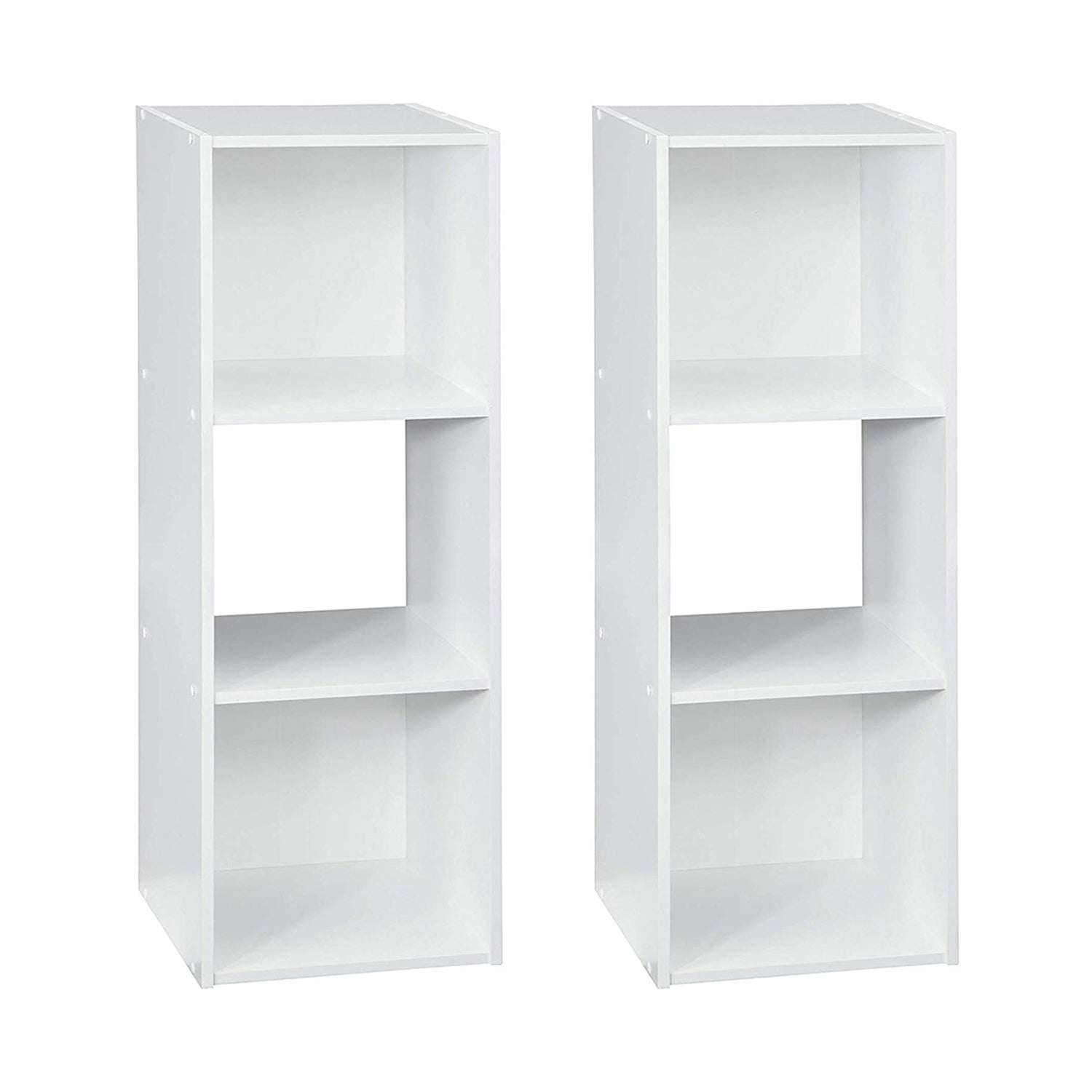 Closetmaid Home Stackable 3-Cube Cubeicals Organizer Storage, White (2 Pack) - VMInnovations