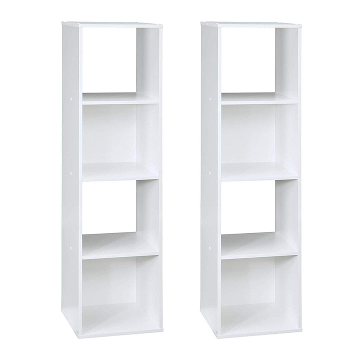 Closetmaid Home Stackable 4-Cube Cubeicals Organizer Storage, White (2 Pack) - VMInnovations