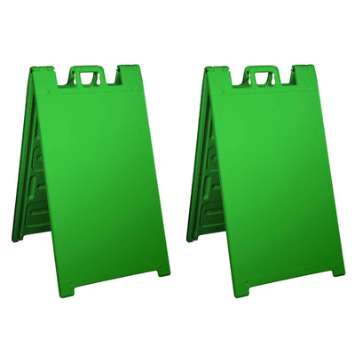 Plasticade Signicade Portable Folding Sidewalk Double Sided Sign Stand (2 Pack)