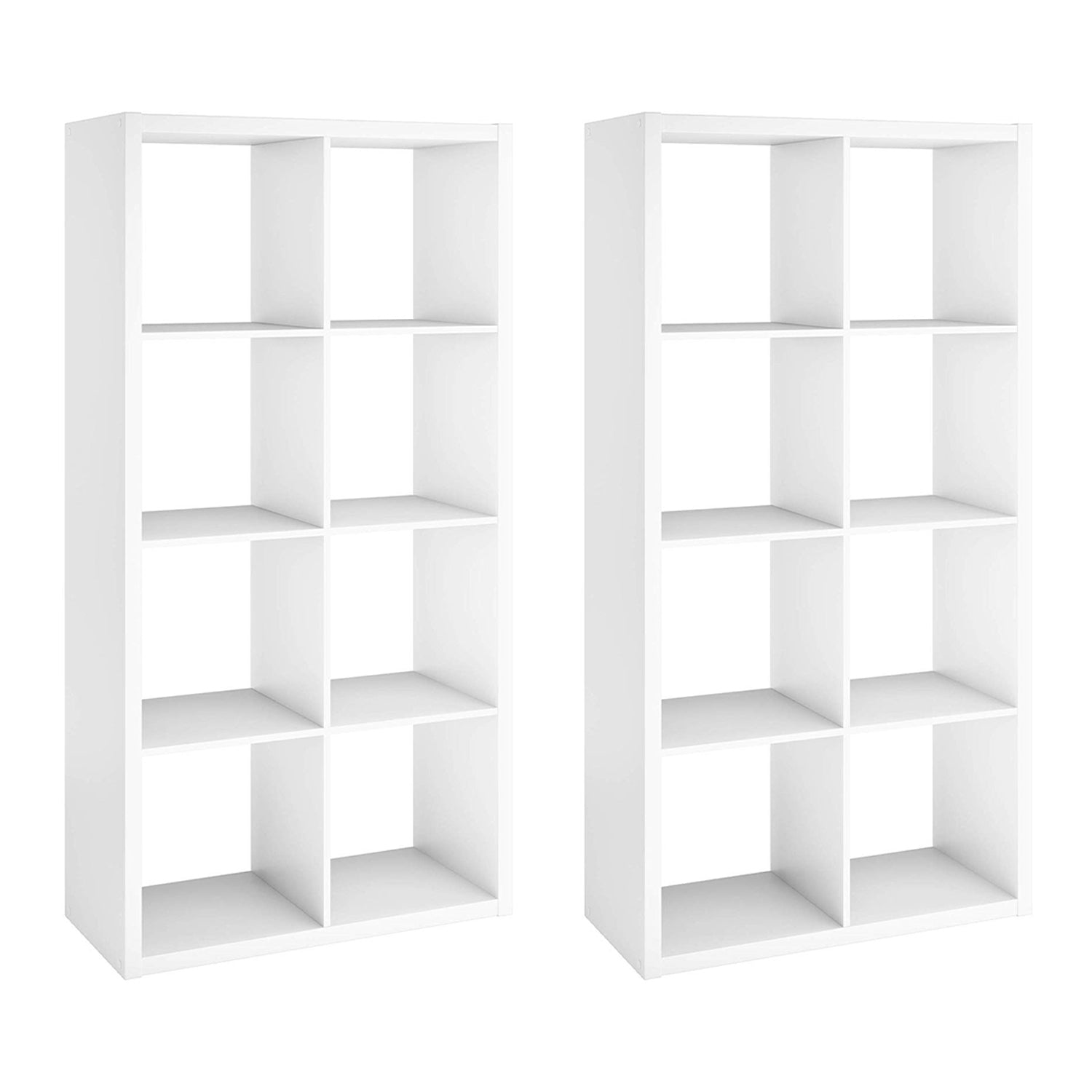 ClosetMaid 4583 Bookcase Open Back 8-Cube Storage Organizer, White (2 Pack) - VMInnovations