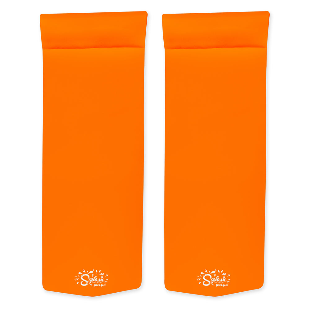 TRC Recreation Splash 70 Inch Foam Raft Lounger Pool Lake Float, Orange (2 Pack)