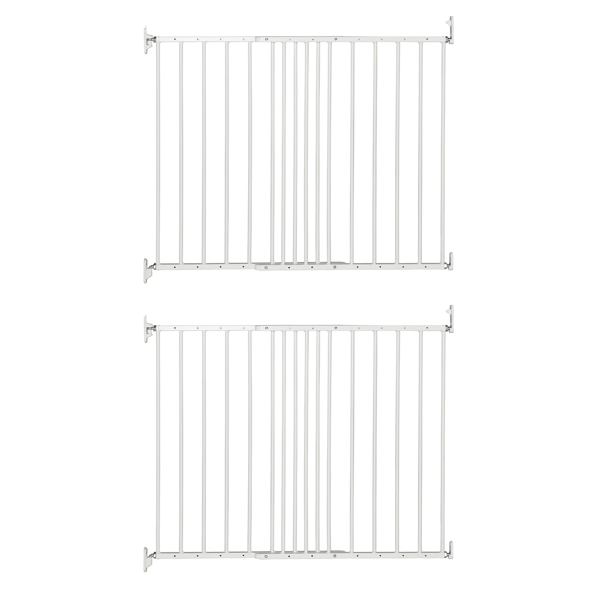 BabyDan MultiDan Wall Mount 24.6-42" Doorway Safety Baby Metal Gate (2 Pack) - VMInnovations