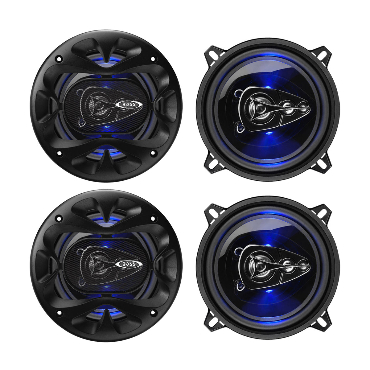 Boss BE524 Rage 5.25" 4 Way 225W Full Range Mobile Audio/Video Speakers (4 Pack) - VMInnovations