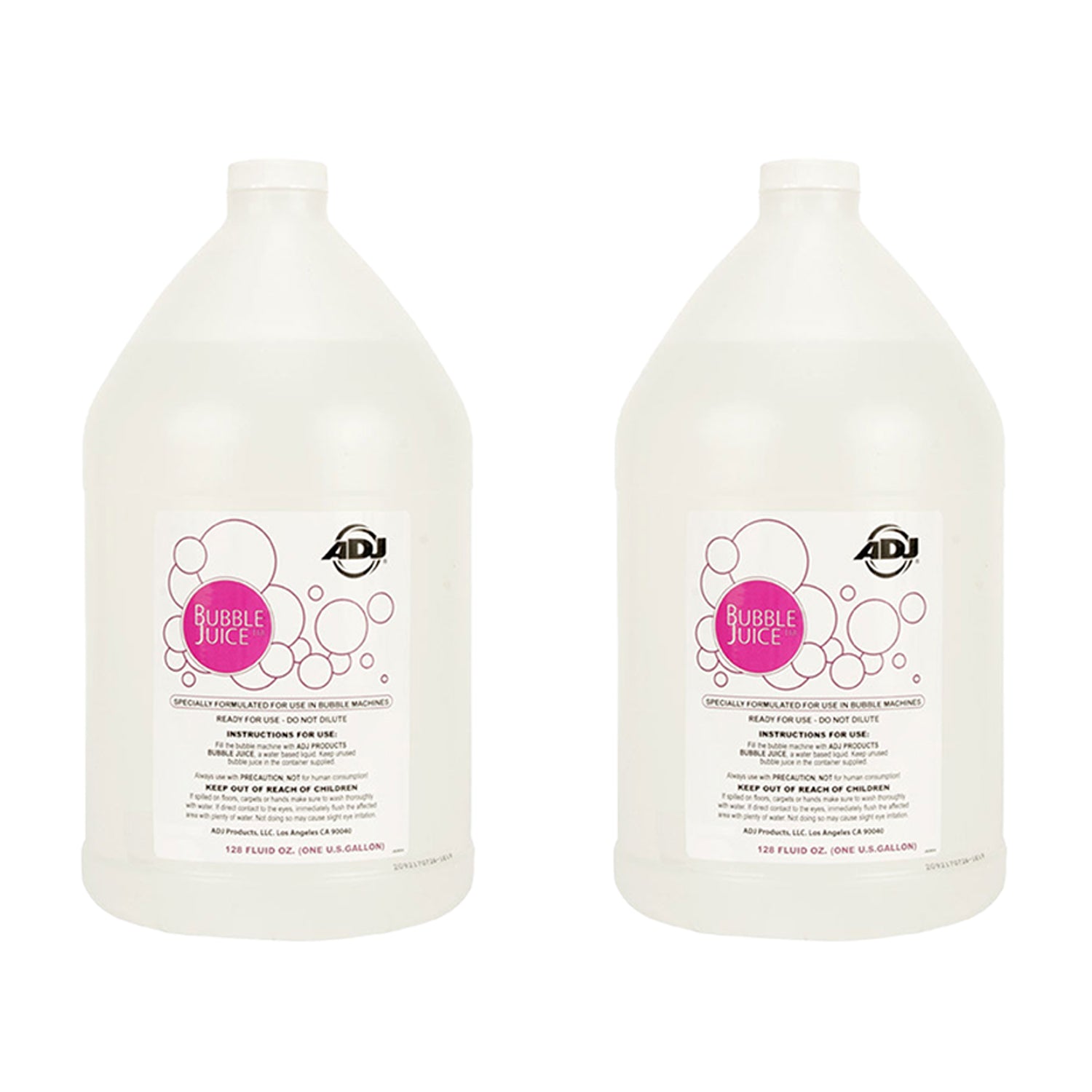 ADJ Products 1 Gallon Water Based DJ Bubble Machine Bubble Juice Fluid (2 Pack) - VMInnovations