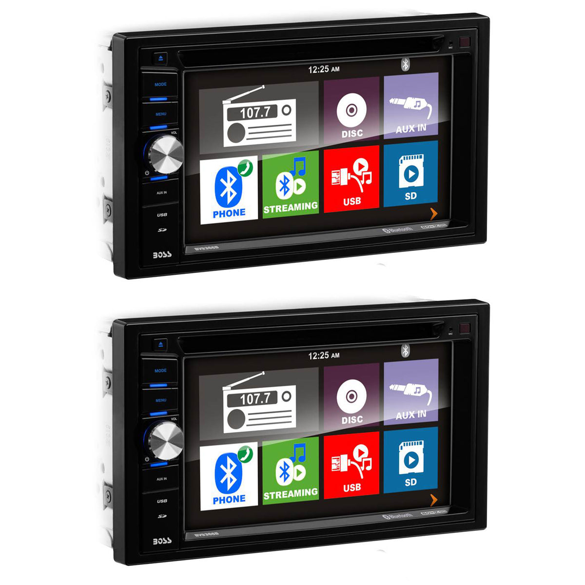 Boss Audio BV9366B In-Dash DVD/MP3 Bluetooth Touchscreen Car Monitor (2 Pack)