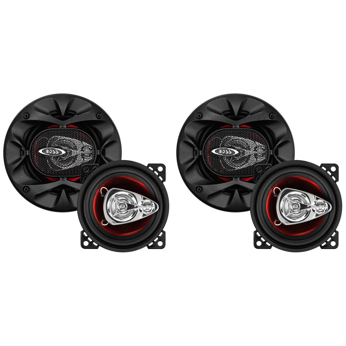 BOSS Chaos Exxtreme 4" Full Range Mounted Vehicle Speaker System Pair (2 Pack)
