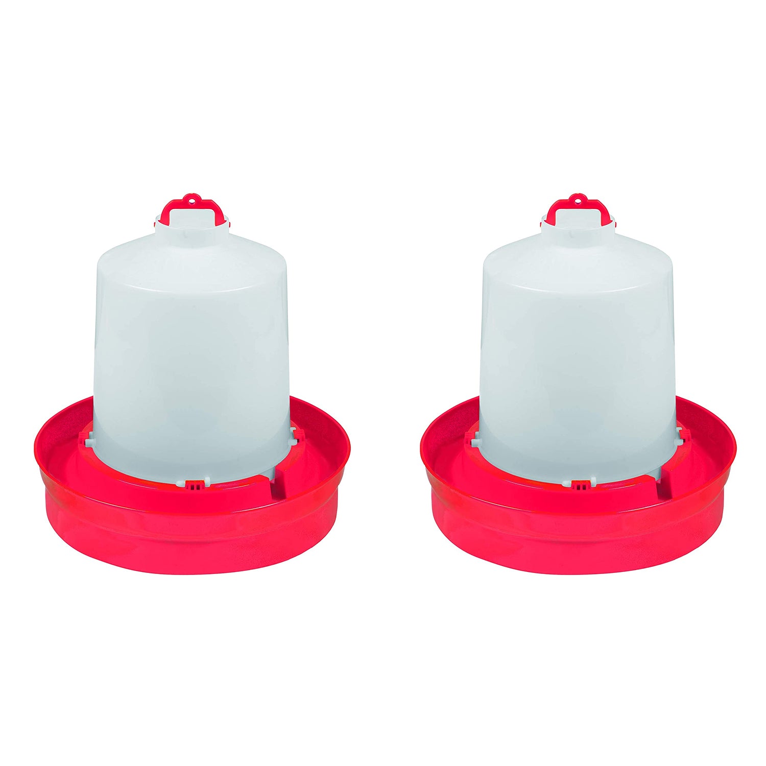Little Giant Red Deep Base Poultry 2 GA. Waterer for Chickens & Birds (2 Pack) - VMInnovations