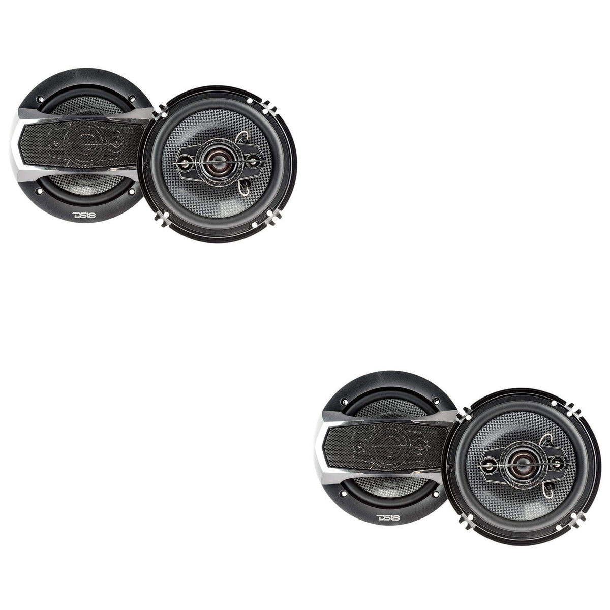 DS18 SLC-N65X SELECT 6.5" 4 Way 200W 4 Ohm Car Stereo Coaxial Speaker(4 Pack)