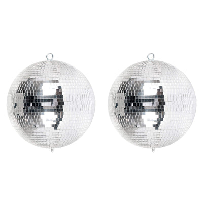 Eliminator Lighting 12-Inch Disco Mirror Ball with Hanging & Motor Ring (2 Pack) - VMInnovations