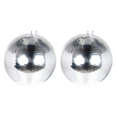 Eliminator Lighting EM20 20in Disco Mirror Ball w/ Hanging & Motor Ring (2 Pack)