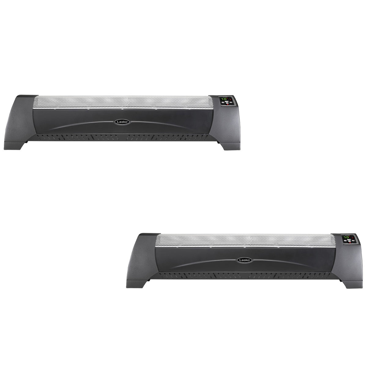 Lasko Silent Room 40" Electric 1500W Convection Floor Space Heater (2 Pack)