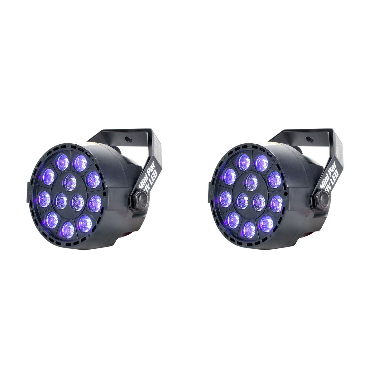 American DJ Eliminator Mini Par 1W UV LED Hanging Light Fixture (2 Pack)