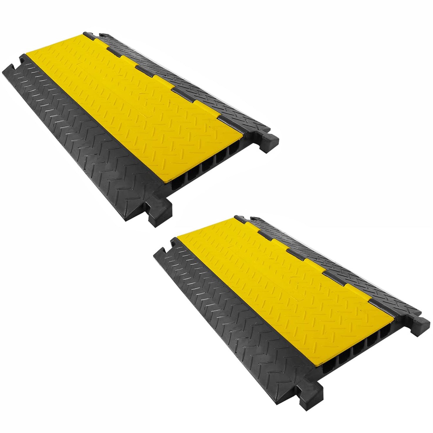 Pyle 5 Channel Cable Wire Protector Cover Ramp for Floor Cord Safety (2 Pack) - VMInnovations