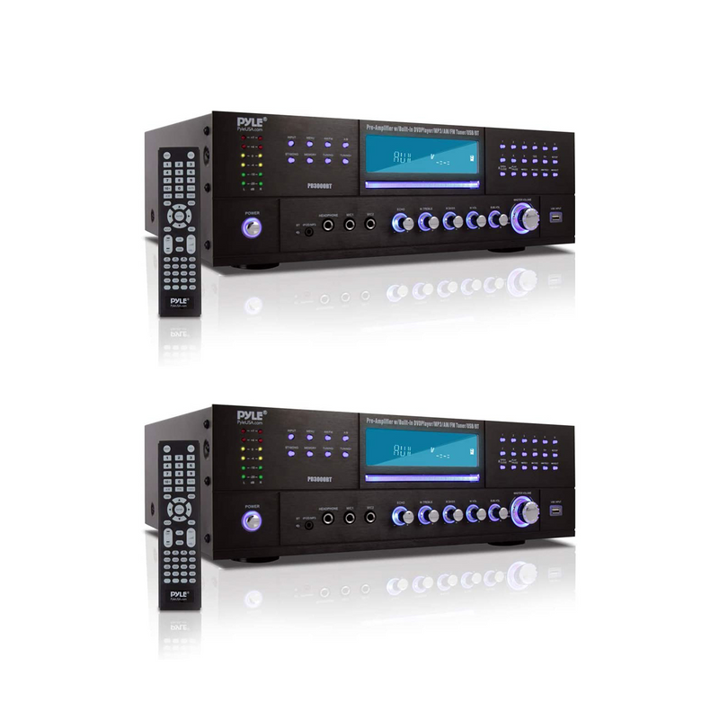 Pyle 2 x PD3000BT Bluetooth 4 Channel Theater Stereo Amplifier Receiver (2 Pack) - VMInnovations