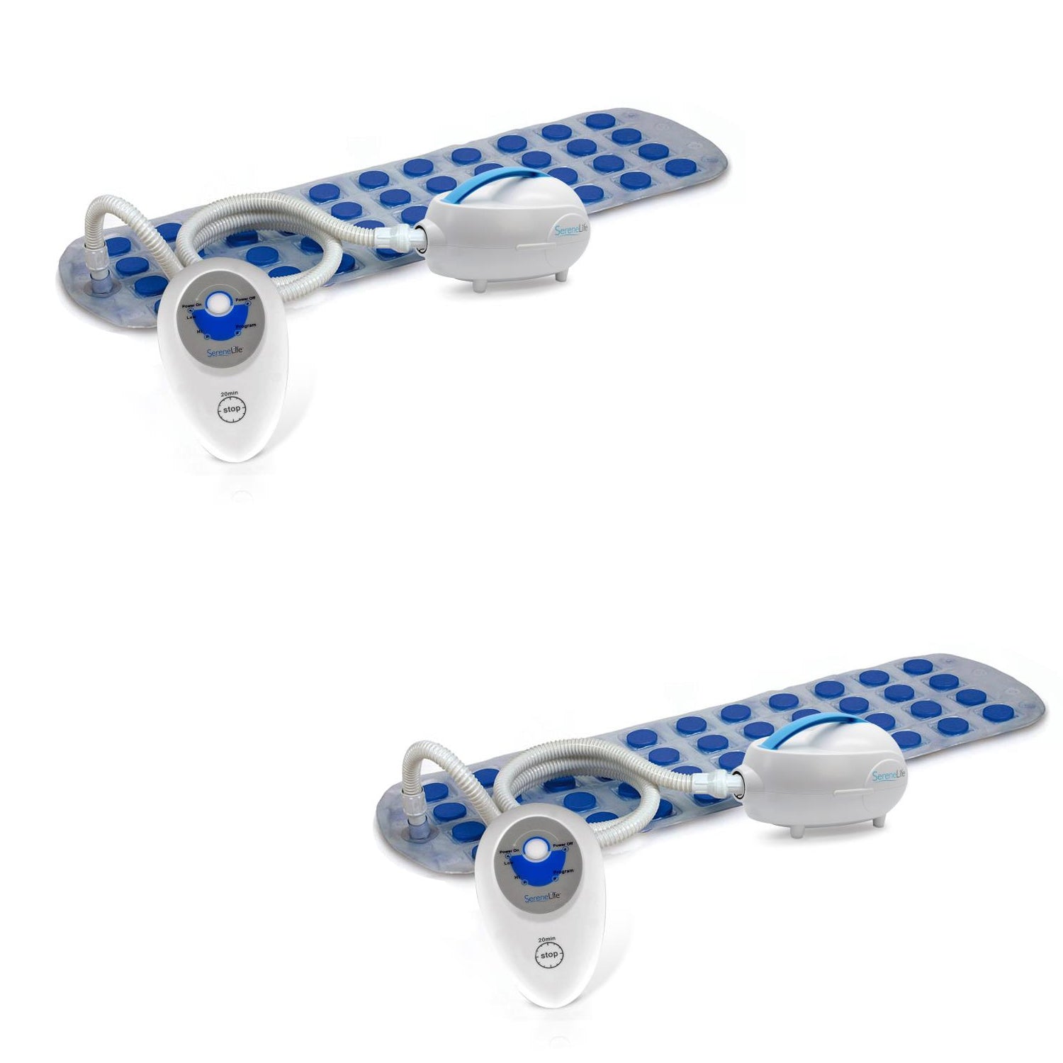 SereneLife Bath Tub Bubble Body Massage Spa Mat with Built-In Heater (2 Pack) - VMInnovations
