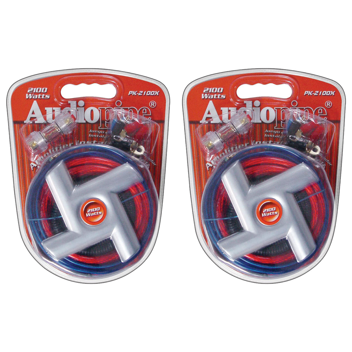 Audiopipe Amplifier Installation Kit with Plugs, Cables, and Ties (2 Pack)