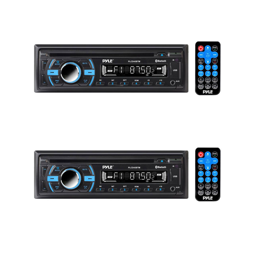 Pyle Marine Bluetooth Stereo Receiver & CD Player with Remote, Black (2 Pack) - VMInnovations
