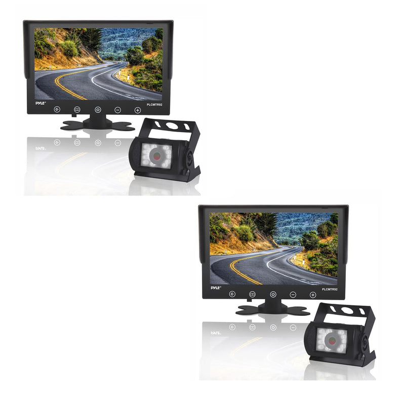 Pyle Weatherproof Camera and Display Monitor Car Rear View Video System (2 Pack)