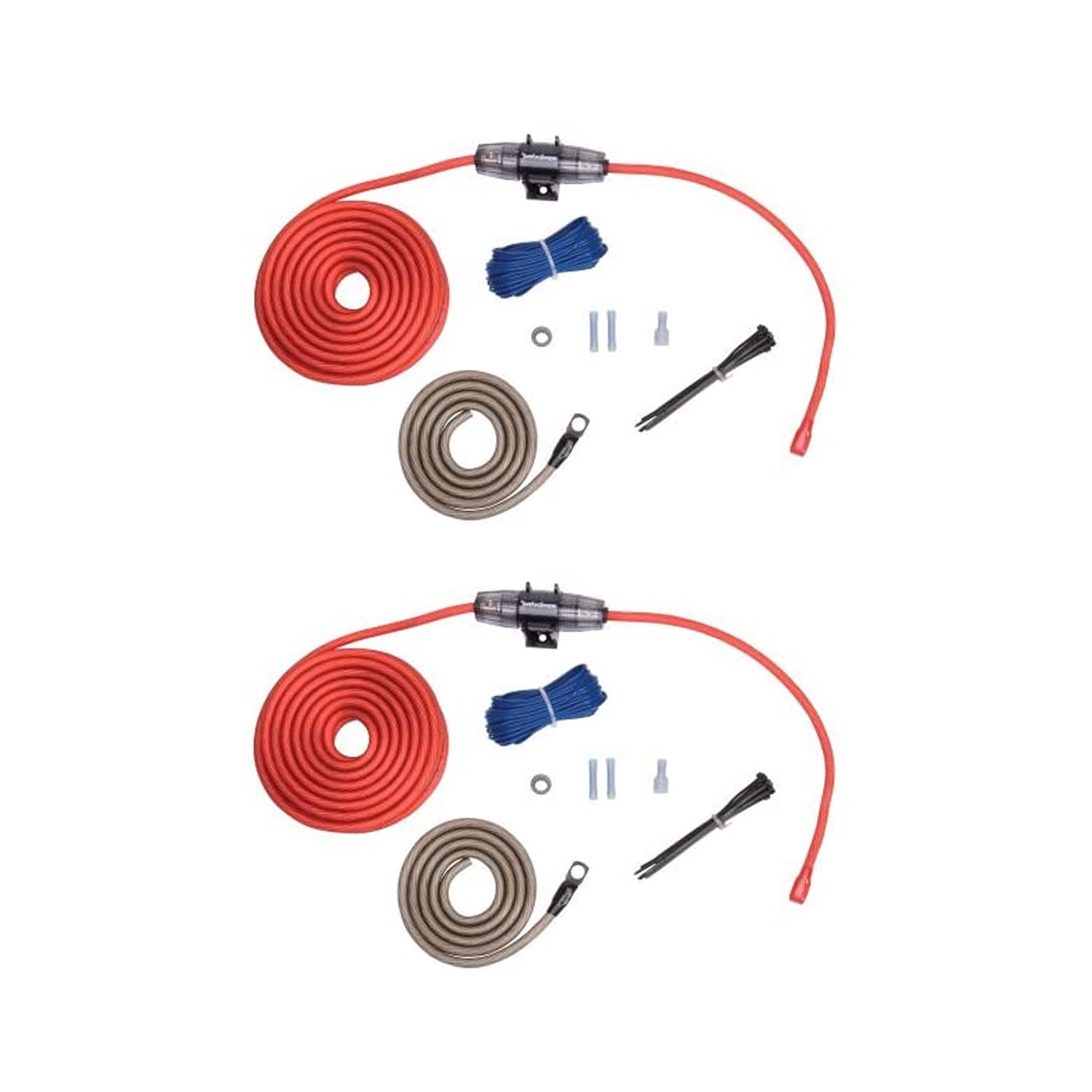 Rockford Fosgate 8 AWG Car Amplifier Power and Ground Installation Kit (2 Pack)