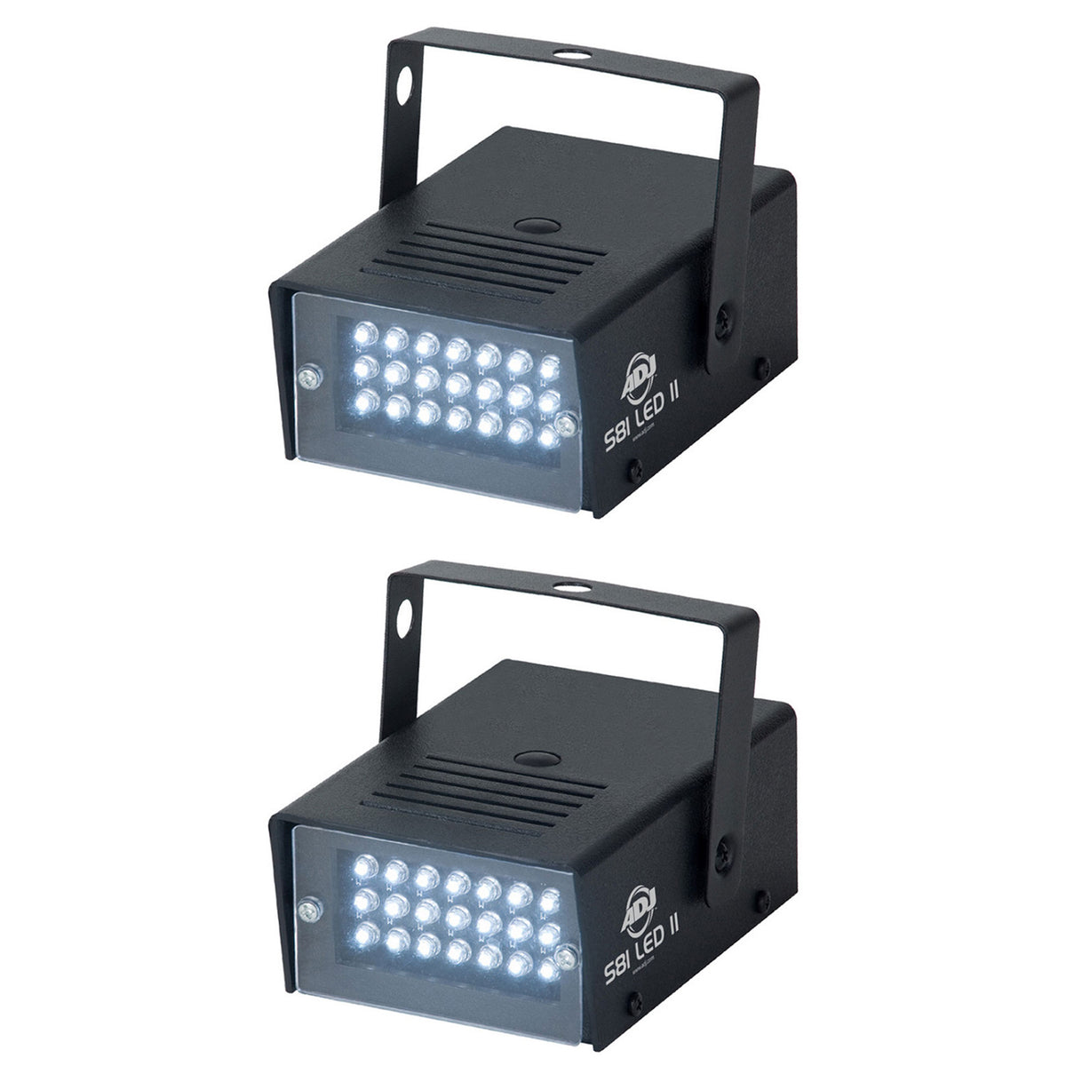 ADJ LED II DJ Party Stage Lighting Variable Speed Mini Strobe Light (2 Pack)