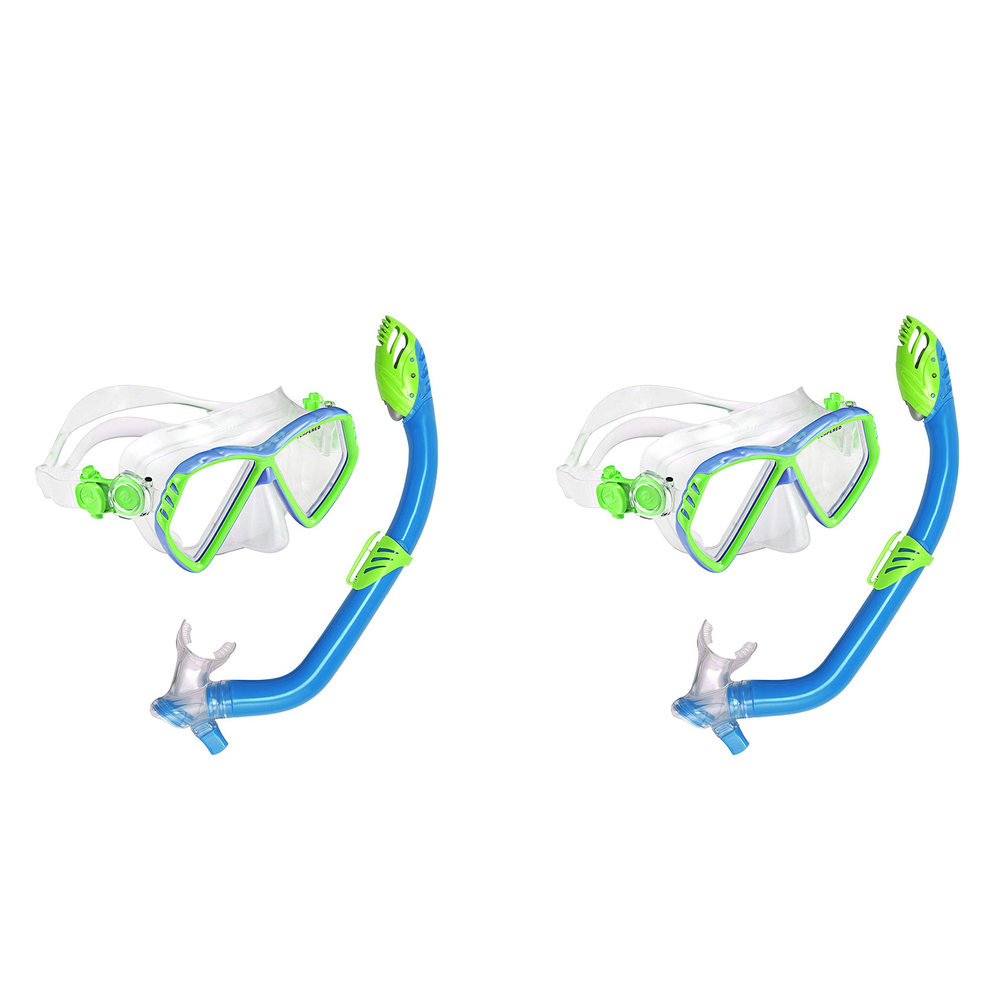 U.S. Divers Junior Regal Kid Swimming Mask & Dry Top Laguna Snorkel Set (2 Pack)