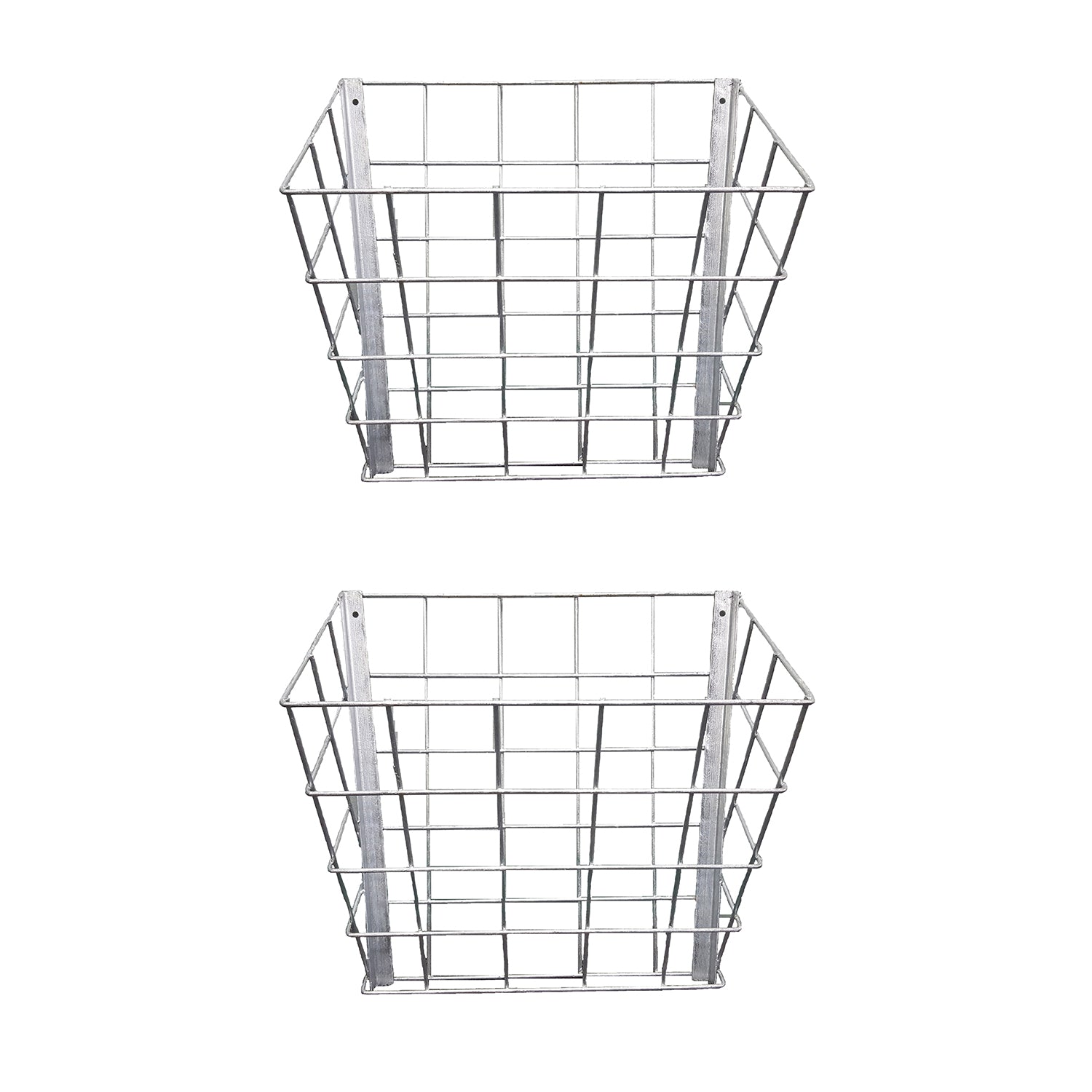 Rugged Ranch Wall Mounted Steel Sheep & Goat Livestock Hay Feeder Rack (2 Pack) - VMInnovations