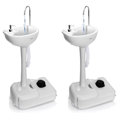 SereneLife SLCASN18 Portable Hand Wash Sink Stand Washing Stations (2 Pack)