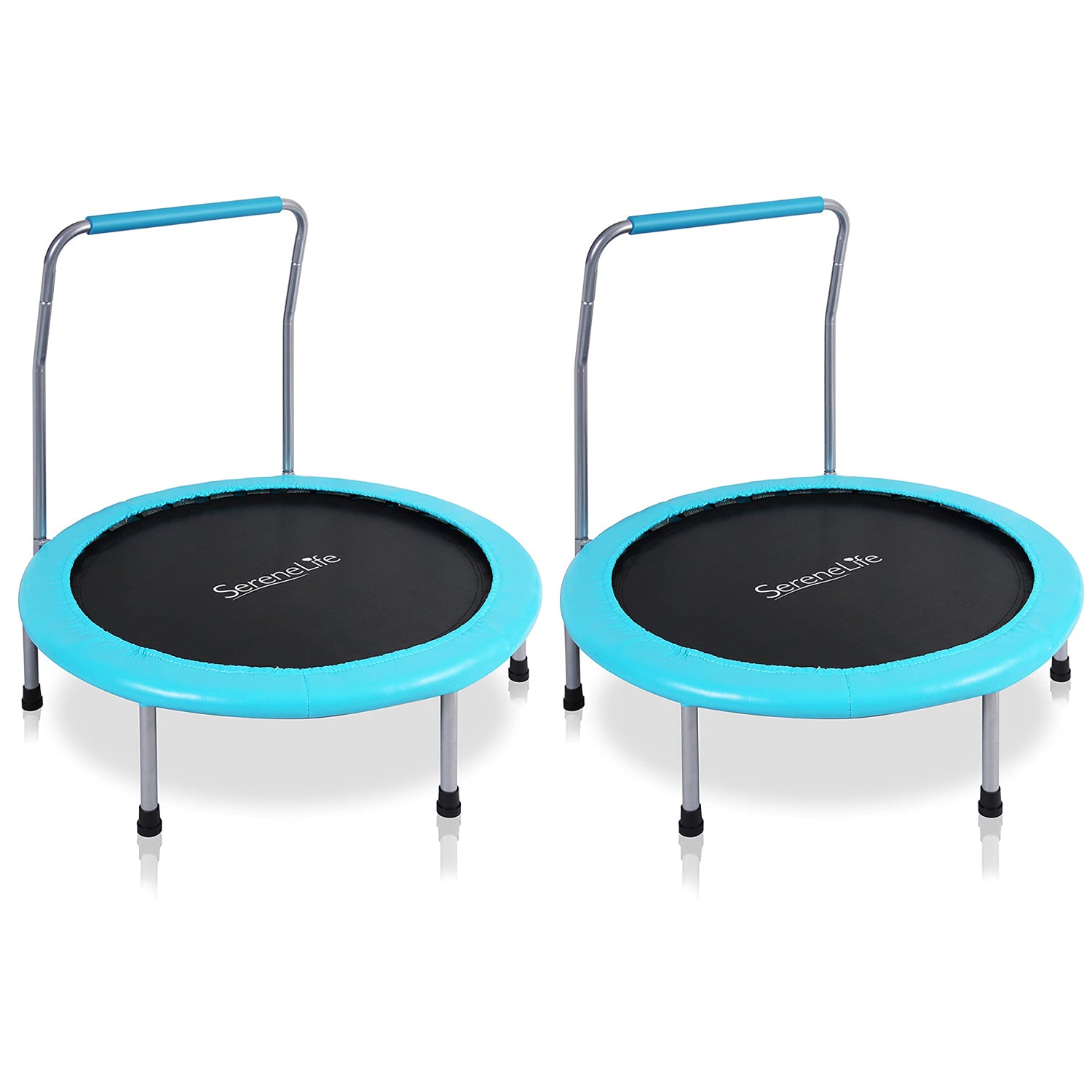 SereneLife 36 Inch Kids Outdoor Fitness Trampoline & Padded Frame Cover (2 Pack) - VMInnovations