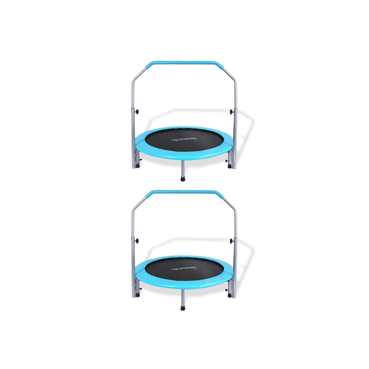 SereneLife 40 Inch Indoor/Outdoor Fitness Trampoline with Frame Cover (2 Pack)