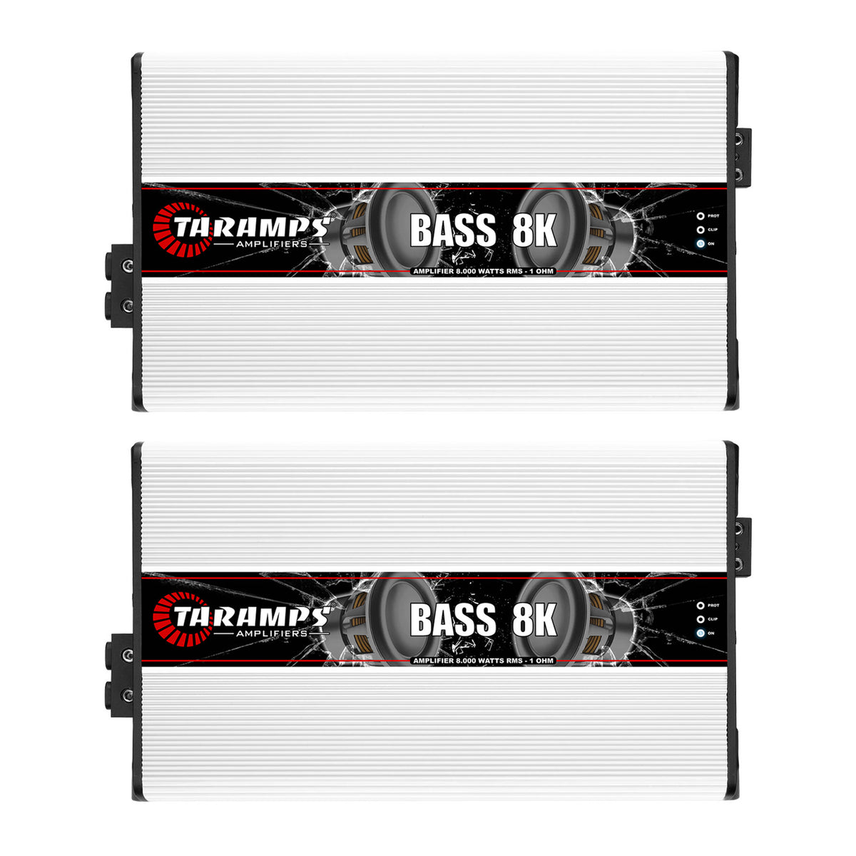 Taramps Class D BASS 8K 8000W 1 Ohm Auto Sound Systems Mono Amplifier (2 Pack)